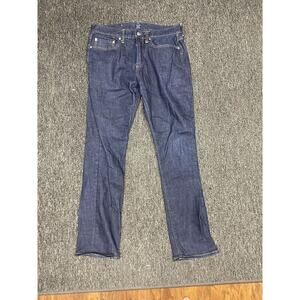 Gap Jeans Mens 30x30 Blue Slim Straight Stretch Preppy Dark Wash Denim New‎